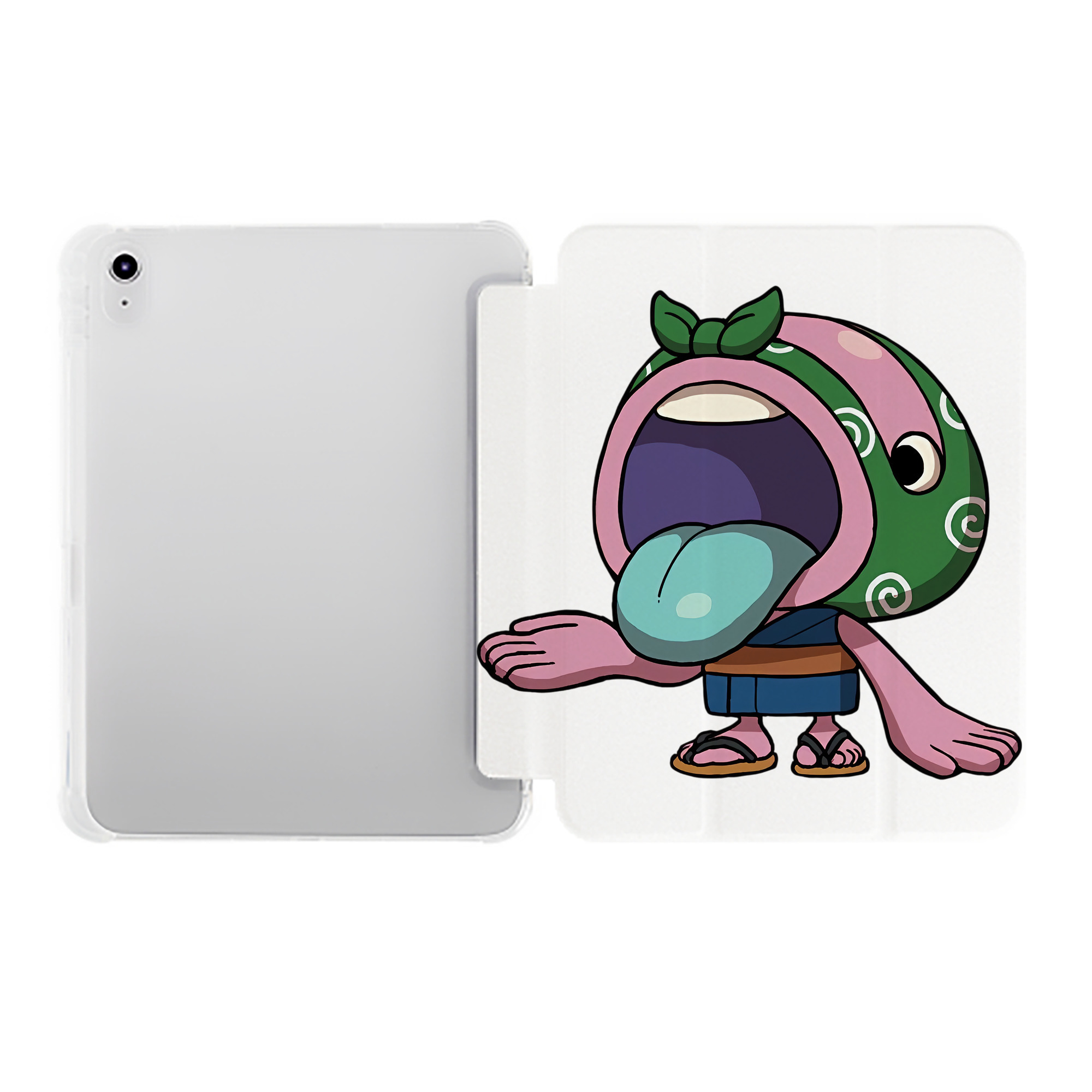 （画像用） 妖怪ウォッチ Yo-kai Watch IPad ケース ペン収納付き 三つ折りスタンド PUレザー×シリコン 対応機種9.5/10.5/10.9インチ
